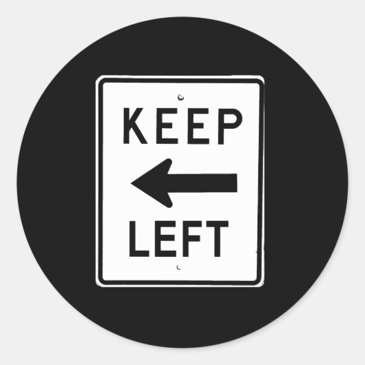 LINKERZIJDE BEWAREN RONDE STICKER (Voorkant)