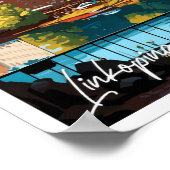 Linkoping Zweden Reizen Illustratie Poster (Hoek)
