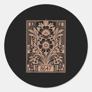 Links, 86 47 Anti Trump, Floral Feminist Ronde Sticker