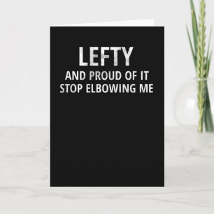 Links behandelde cadeaus Lefty Left Hander Handhe Kaart