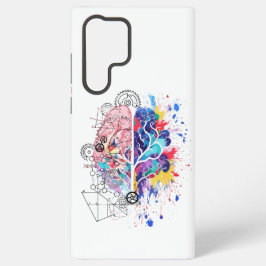 Links Brein vs Rechts Brein Creatief Kunstwerk Samsung Galaxy Hoesje