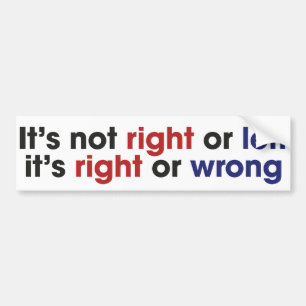 Links en rechts bumpersticker