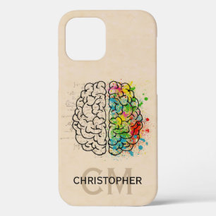 Links en rechts menselijk brein personaliseren iPhone 12 hoesje