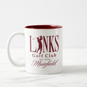 Links Golf Club Muirfield Opgericht 1744 Tweekleurige Koffiemok