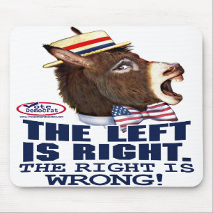 Links is de rechter Donkey Head Mousepad Muismat