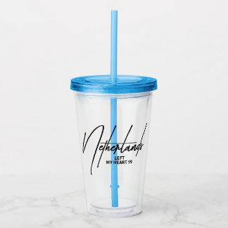 Links Mijn Hart In Nederland Nederlands Aandenken Acryl Drinkbeker