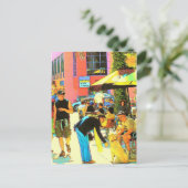 Links op Santa Monica - Briefkaart (Staand voorkant)