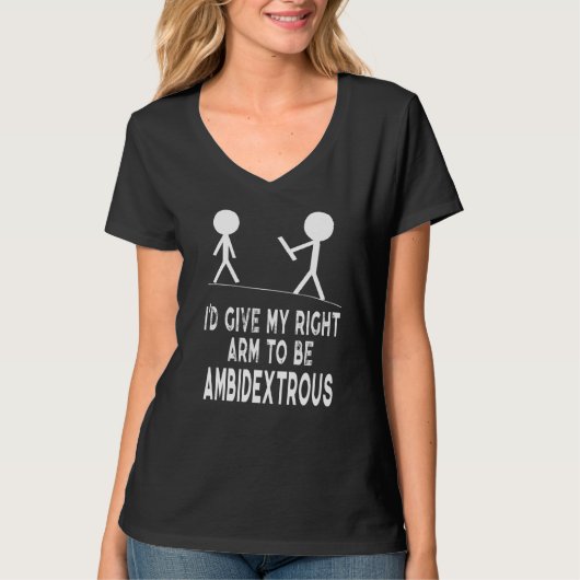 Links overhandigd ambidexter grappig citaat dat ik t-shirt (Voorkant)