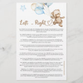 Links Rechts Teddy Bear Baby shower (Voorkant)
