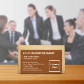 Links uitgelijnde teksten Bruin Visitekaartje