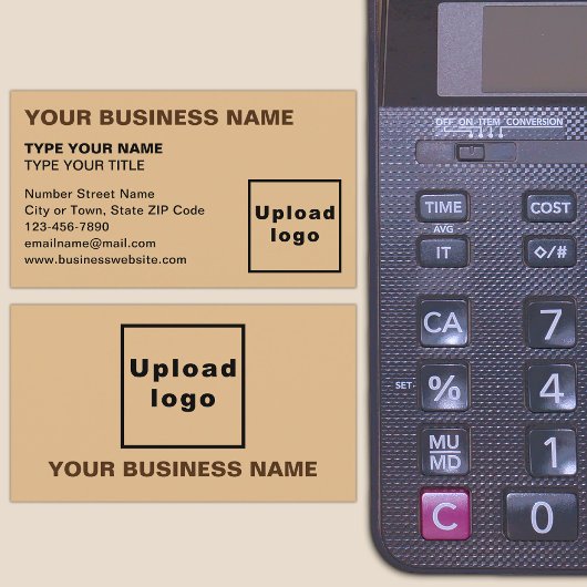 Links uitgelijnde teksten Lichtbruin Visitekaartje