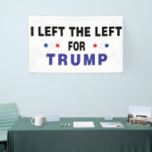 Links voor Trump Spandoek (Beurs)