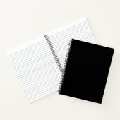 Linkshandig modern monogram zwart spiraal Notitieb Notitieboek (Binnen)