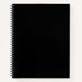 Linkshandig modern monogram zwart spiraal Notitieb Notitieboek (Voorkant)
