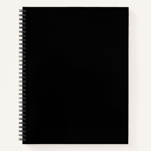 Linkshandig modern monogram zwart spiraal Notitieb Notitieboek (Voorkant)