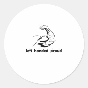 linkshandig trots ronde sticker