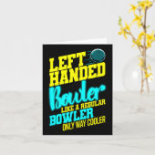 Linkshandige Bowler Bowlt Bal Humor Bowling Strike Kaart (Gele Bloem)