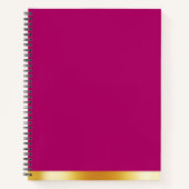 Linkshandige Gold Spiral Custom Notitieboek voor T (Voorkant)