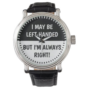 Linkshandige mensen Humor BW Horloge