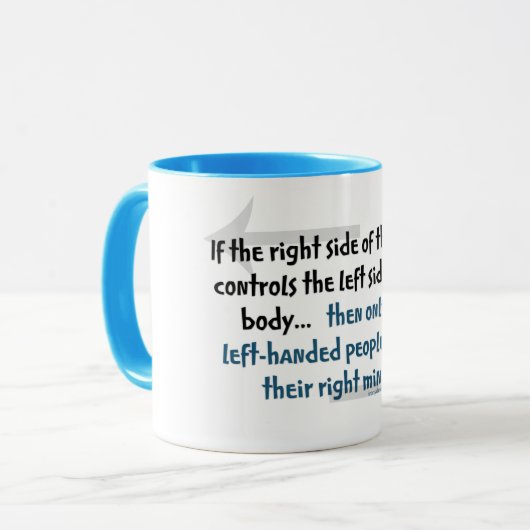 linkshandige mensen mok (Voorkant links)