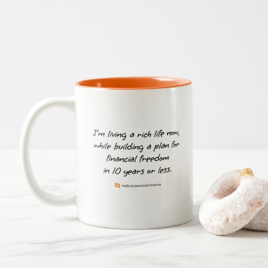 Linkshandige Radical Statement Mok (Met donut)
