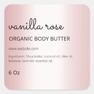 Linkszijdige marge Roos gouden body boter labels