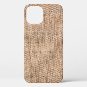 Linneenduck grove korrelcanvas, gemundeld vignet t iPhone 12 hoesje