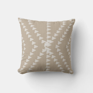 Linnen Beige geometrische pijlen kussen