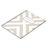 Linnen Beige Mod X Chevron Monogram Notitieboek (Linkerzijde)