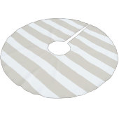 Linnen Beige Preppy Stripes Kerstboom Rok (Gekanteld)