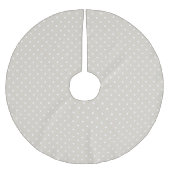 Linnen Beige Schattige Polka stippen Kerstboom Rok (Voorkant)