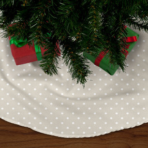 Linnen Beige Schattige Polka stippen Kerstboom Rok