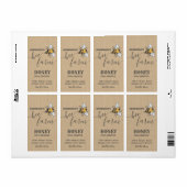  linnen Bijenschrift bijenhoningpot boerderij Etiket (Full Sheet)