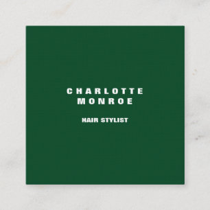Linnen bos groen modern minimalistisch professiona vierkante visitekaartje
