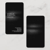 Linnen donkergrijs Abstract minimalistisch modern Visitekaartje (Voorkant / Achterkant)