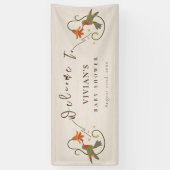 Linnen  Faecore Floral Tea Baby Welkom Spandoek (Verticaal)