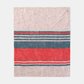 Linnen gebreide kleding met rode strepen  fleece deken (Voorkant)