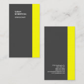 Linnen Geel Grijs Moderne Minimalistische Plain El Visitekaartje (Voorkant / Achterkant)
