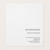 Linnen Modern Plain Eenvoudig Minimalistisch Visitekaartjes (Buitenkant ongevouwen)