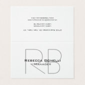 Linnen Monogram Manager Tent Fold Premium Linnen Visitekaartjes (Buitenkant ongevouwen)