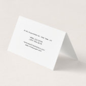 Linnen Monogram Manager Tent Fold Premium Linnen Visitekaartjes (Achterkant)