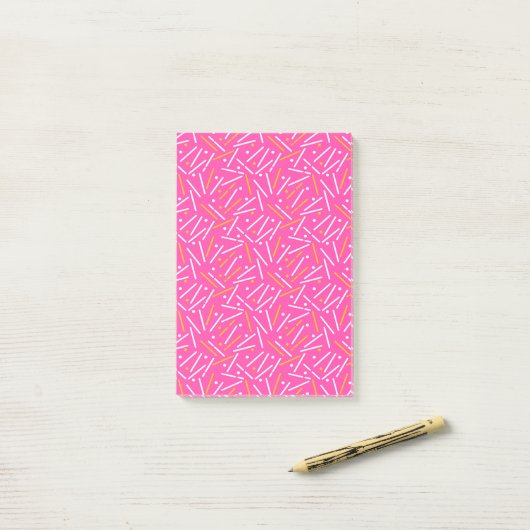 Linnen Patroon 1 Post-it® Notes (Op bureau)