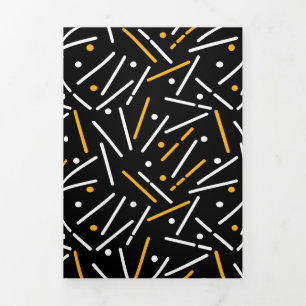 Linnen Patroon 4 Drieluik Wenskaart