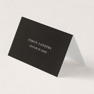 Linnen Plain Unieke Minimalistische Smoky Black Visitekaartjes