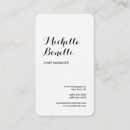 Linnen Professionele Minimalistische Zwart Wit Mod Visitekaartje