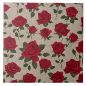 Linnen Rozen Prachtig trendy Collectie Tegeltje (Voorkant)