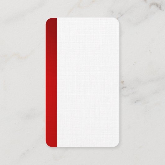 Linnen Special Red Private Unique Personal Visitekaartje (Achterkant)