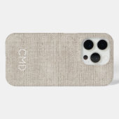 Linnen stof Natuurlijke INITIALEN Tijdloos chique  Case-Mate iPhone Case (Achterkant (horizontaal))