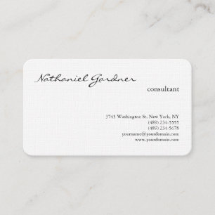 Linnen Trendy Handschrift Plain Creatief Modern Visitekaartje