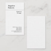 Linnen trendy professionele plain minimalist visitekaartje (Voorkant / Achterkant)